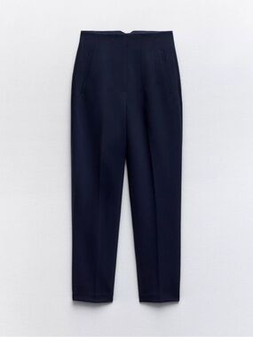 ZARA Navy Blue Tailored Pants – Size Large
